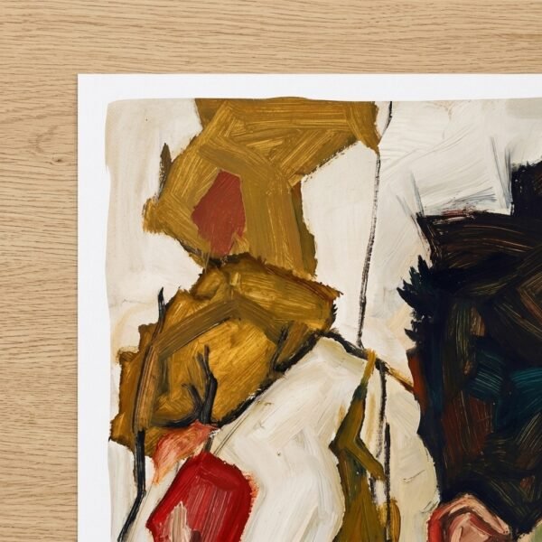 L'Âme Tourmentée : portrait homme expressionniste (peinture)