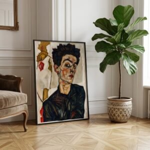 L'Âme Tourmentée : portrait homme expressionniste (peinture)