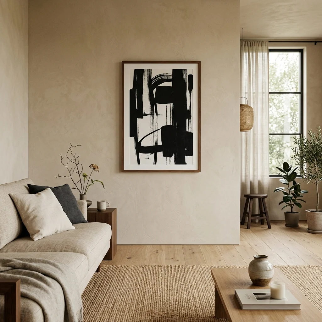 Cinq principes pour composer un intérieur Slow Design avec une affiche minimaliste