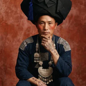 Le Penseur du Yunnan (dans le style de Steve McCurry) (Œuvre Originale)