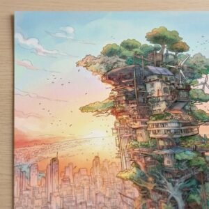 Le Sanctuaire Suspendu : sanctuaire suspendu (art solarpunk)