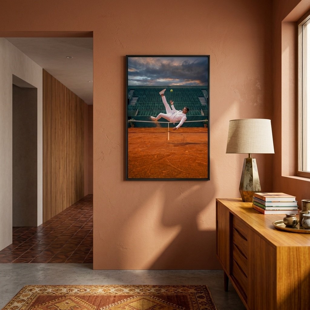 Roland II : tennis surréaliste (photographie d