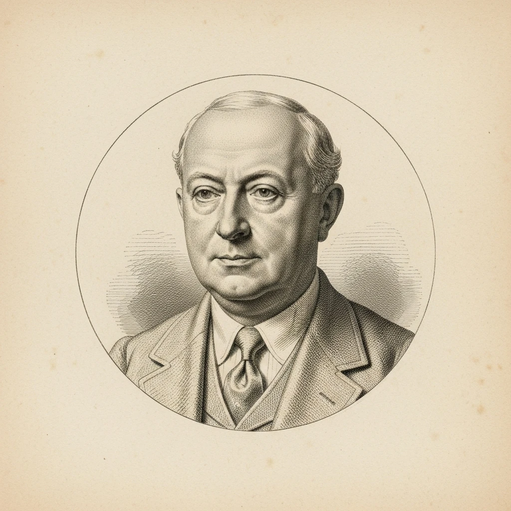 Portrait de Christian Dior sous forme de m&eacute;daillon gravure