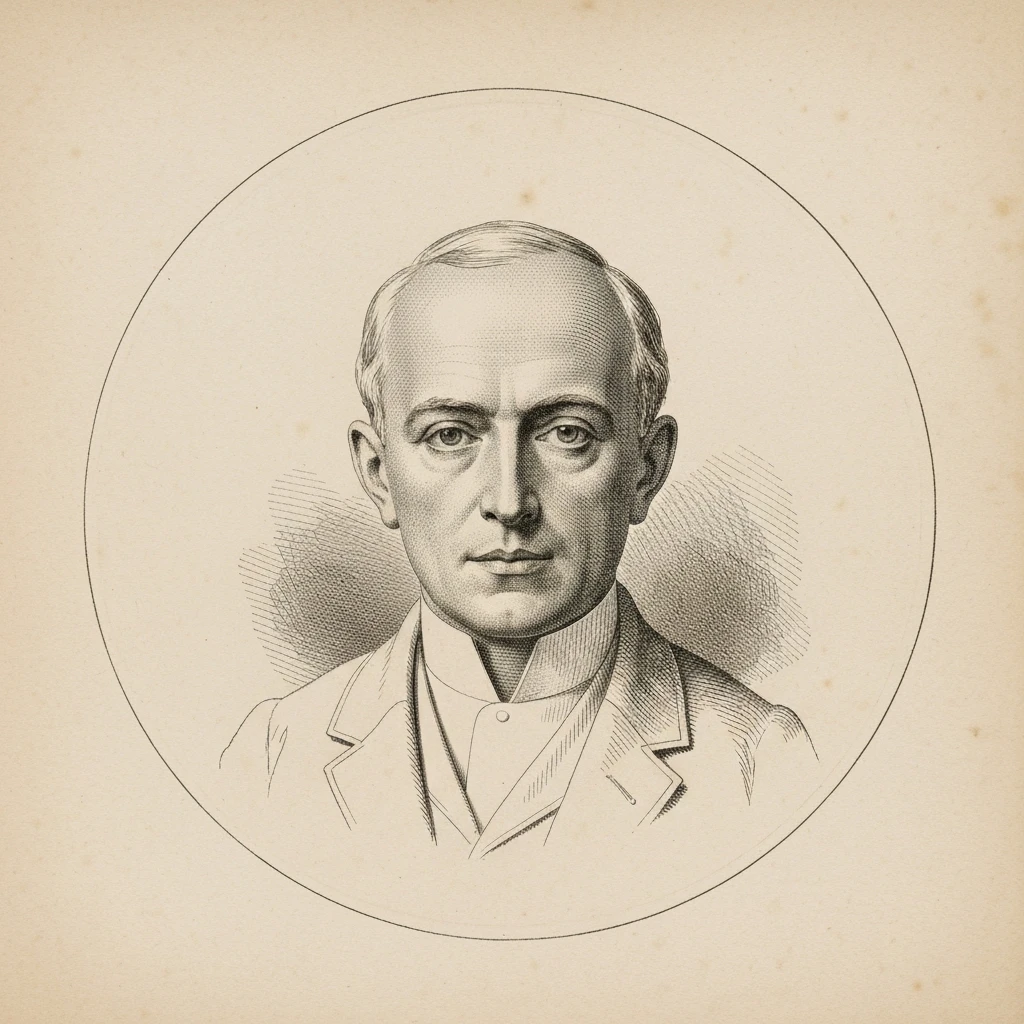 Portrait de Ren&eacute; Gruau sous forme de m&eacute;daillon gravure
