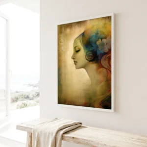 Femme aux fleurs bleues – Image 2