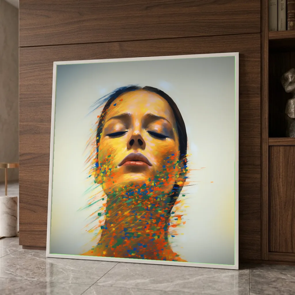Femme aux yeux fermés