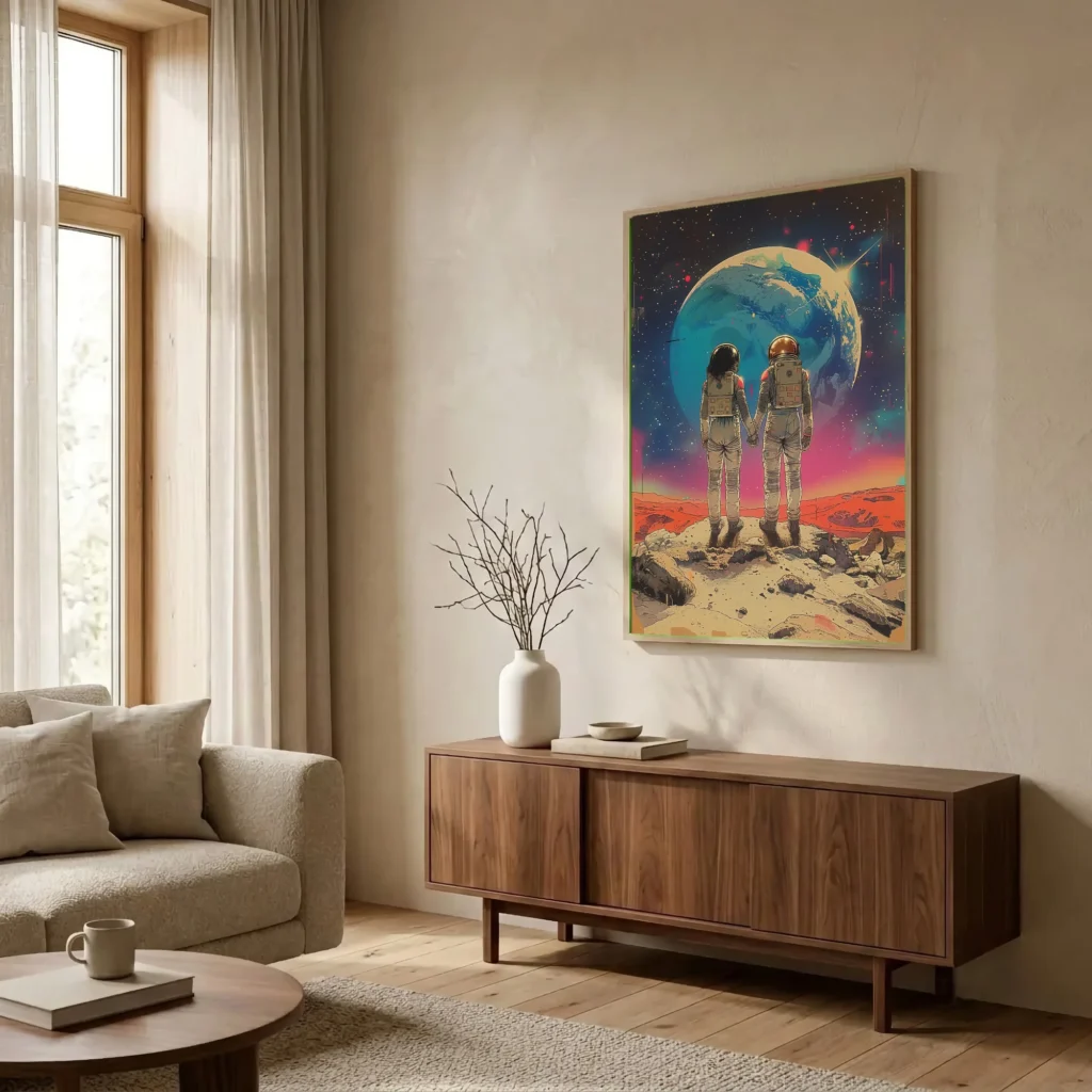 Amour interstellaire en situation décorative