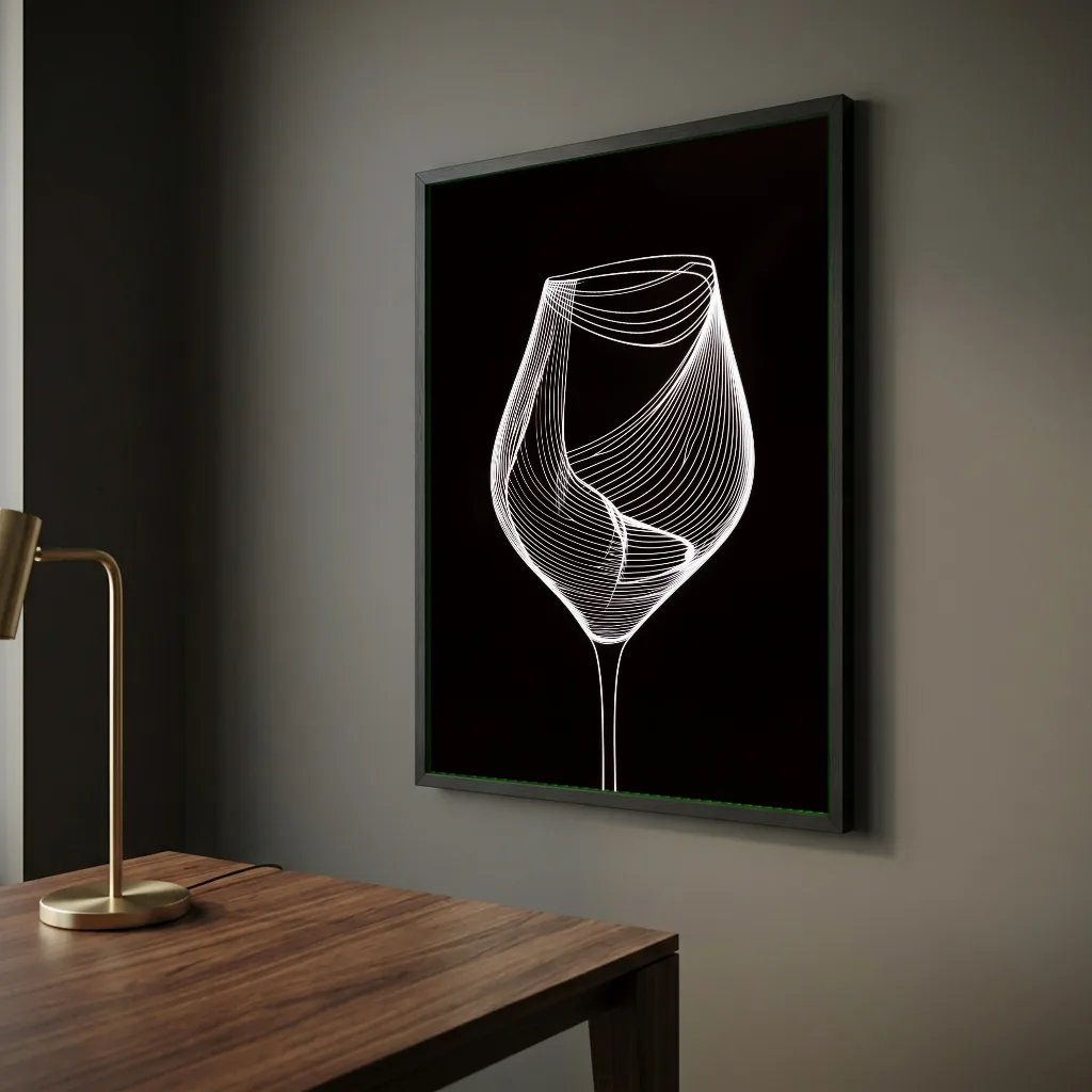 La ligne et le vin II en situation décorative