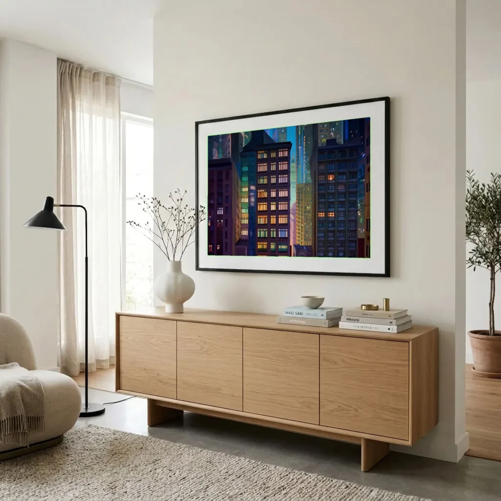 La nuit à New York en situation décorative