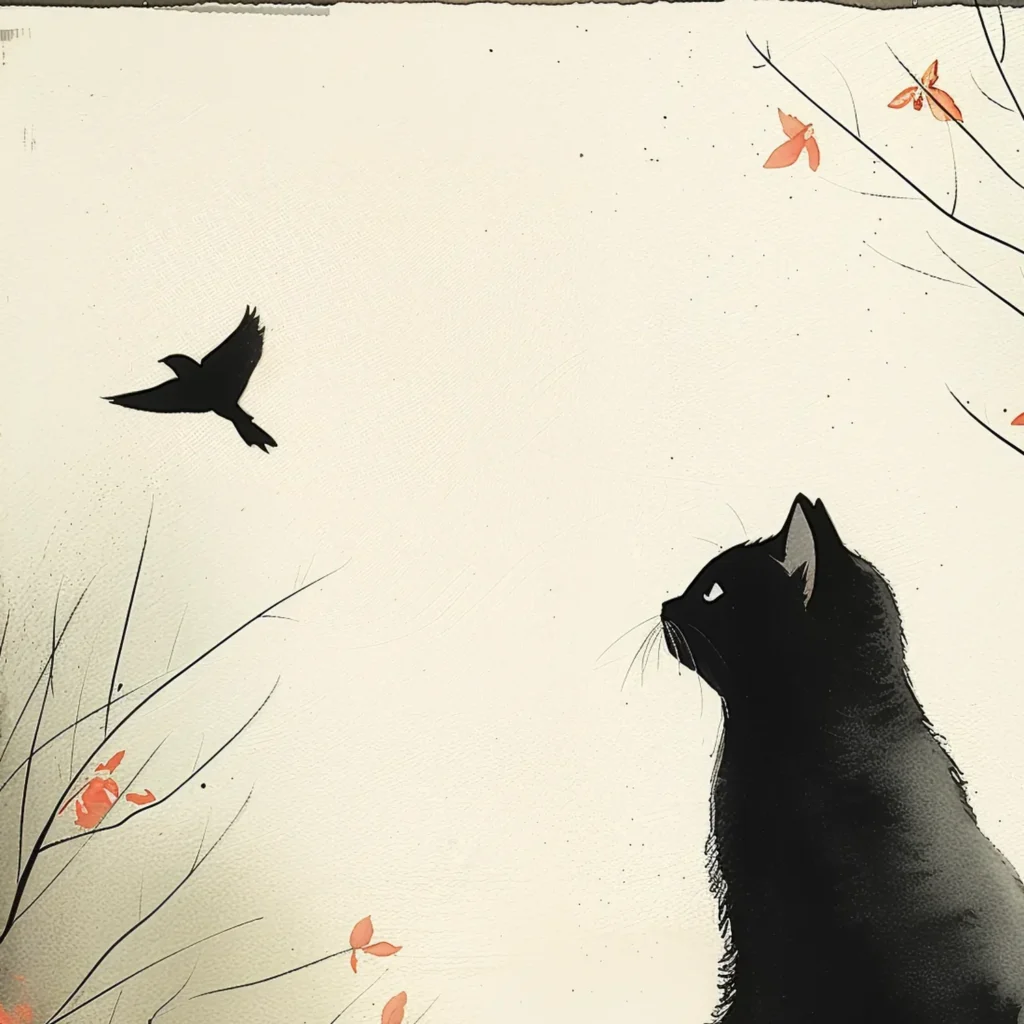 Le chat et l'oiseau