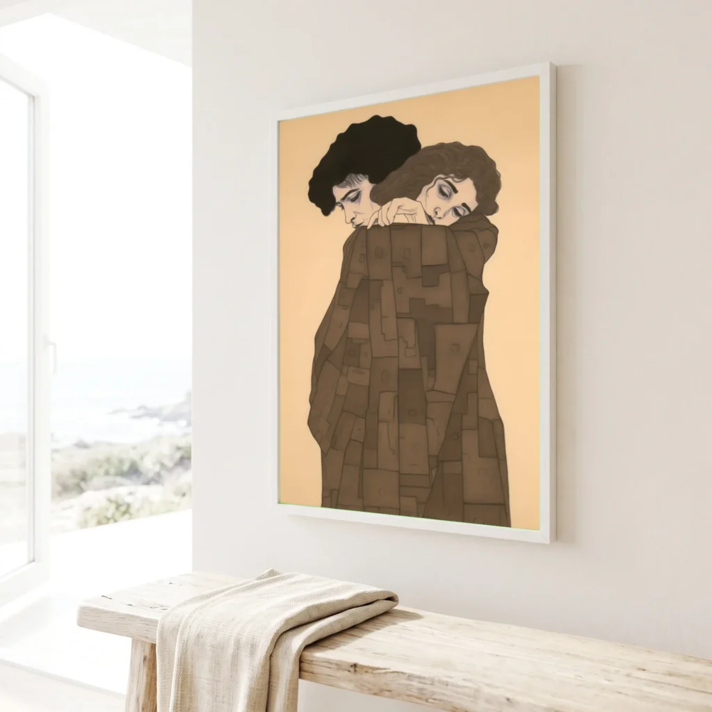 L'étreinte en situation décorative