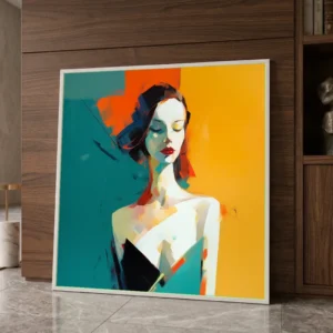 Portrait de femme à la robe verte – Image 1