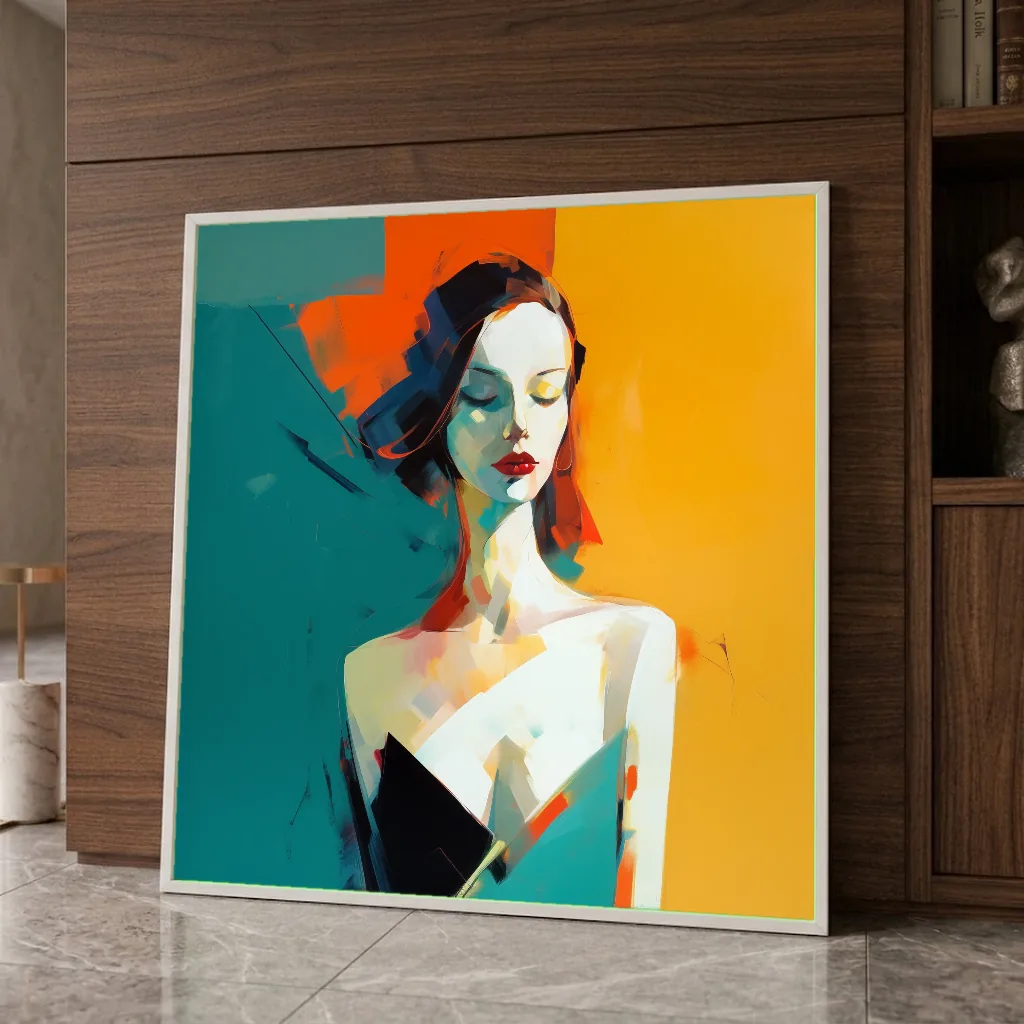 Portrait de femme à la robe verte
