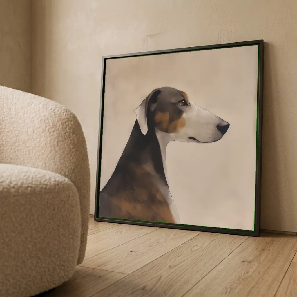 Portrait de Beagle en situation décorative