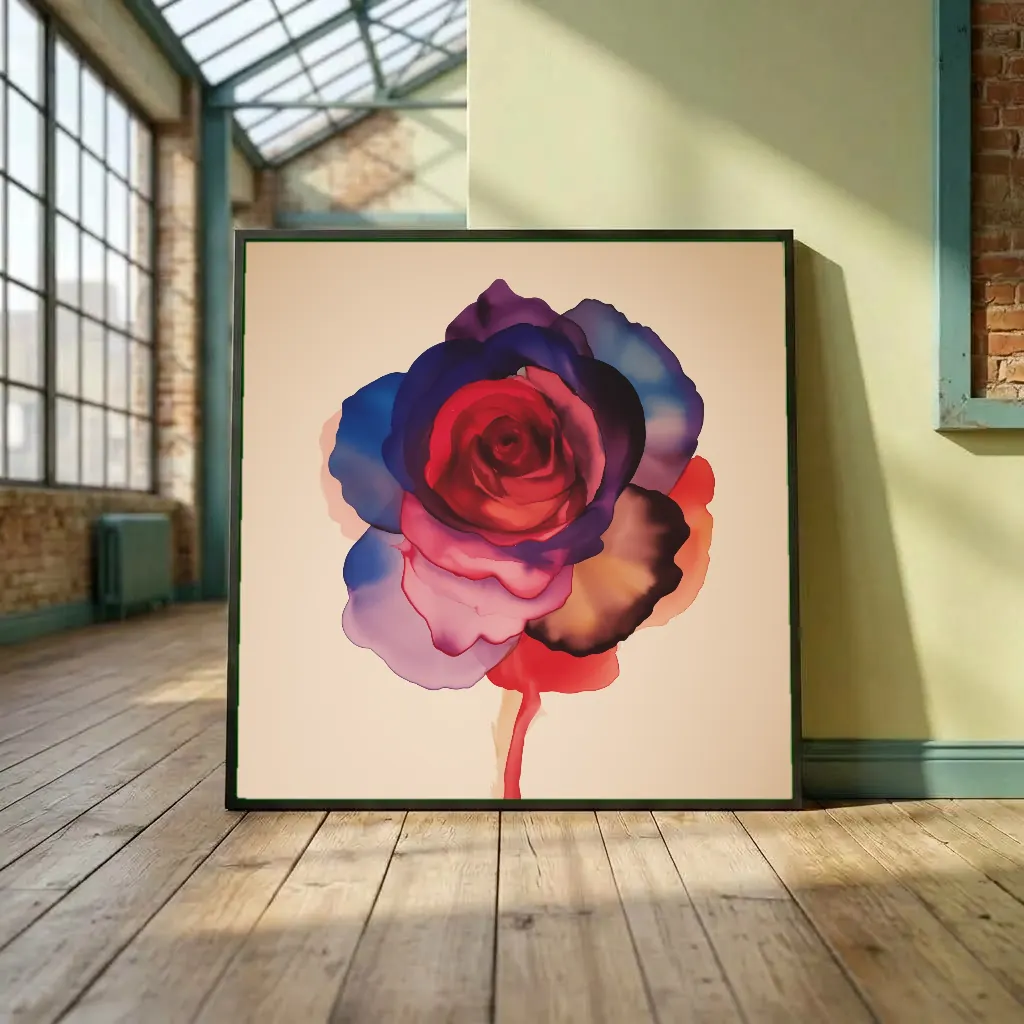 Rose rouge-bleu