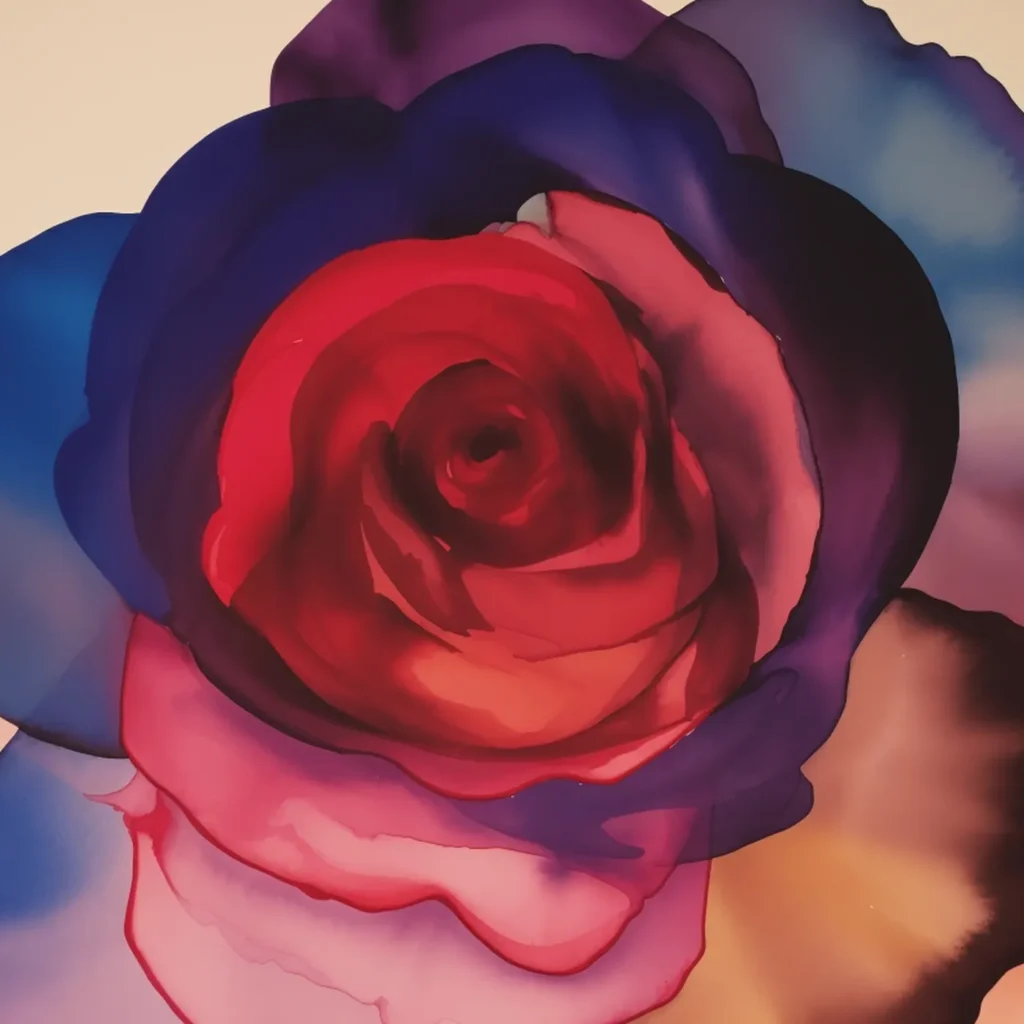 Rose rouge-bleu