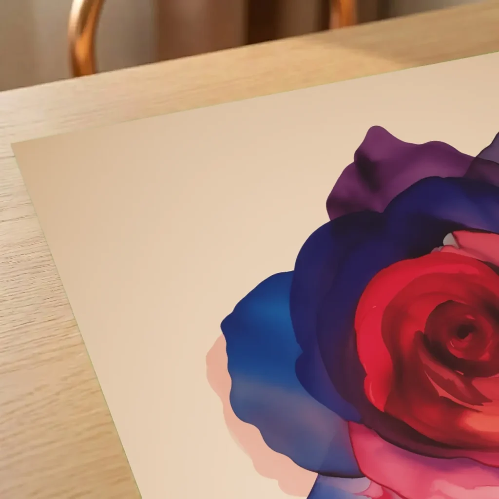 Rose rouge-bleu