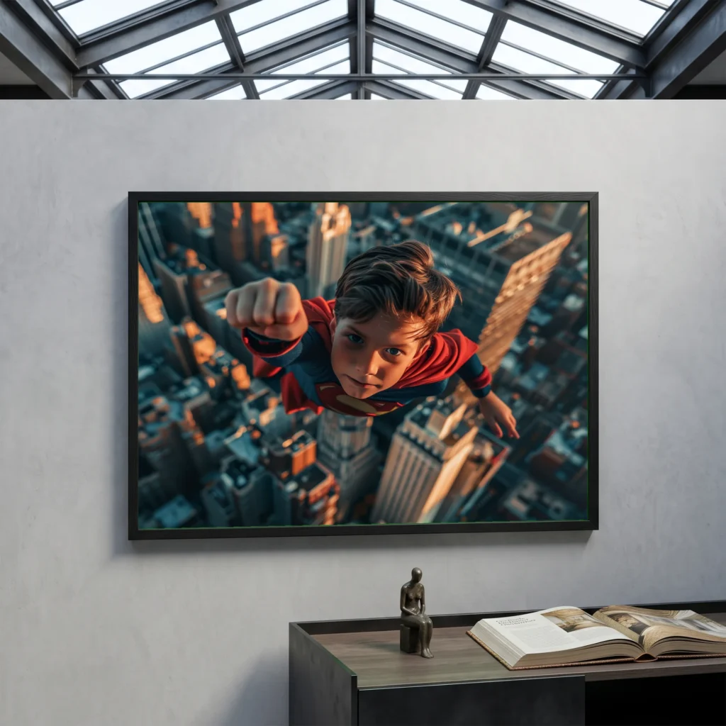 Superkid en situation décorative