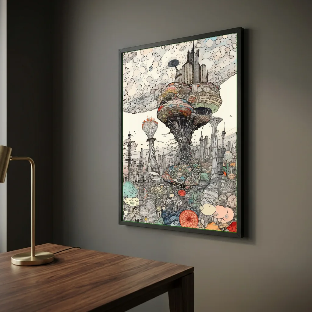 Ville futuriste V en situation décorative