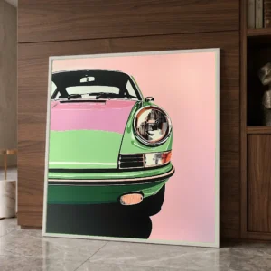 Voiture vintage rose – Image 2