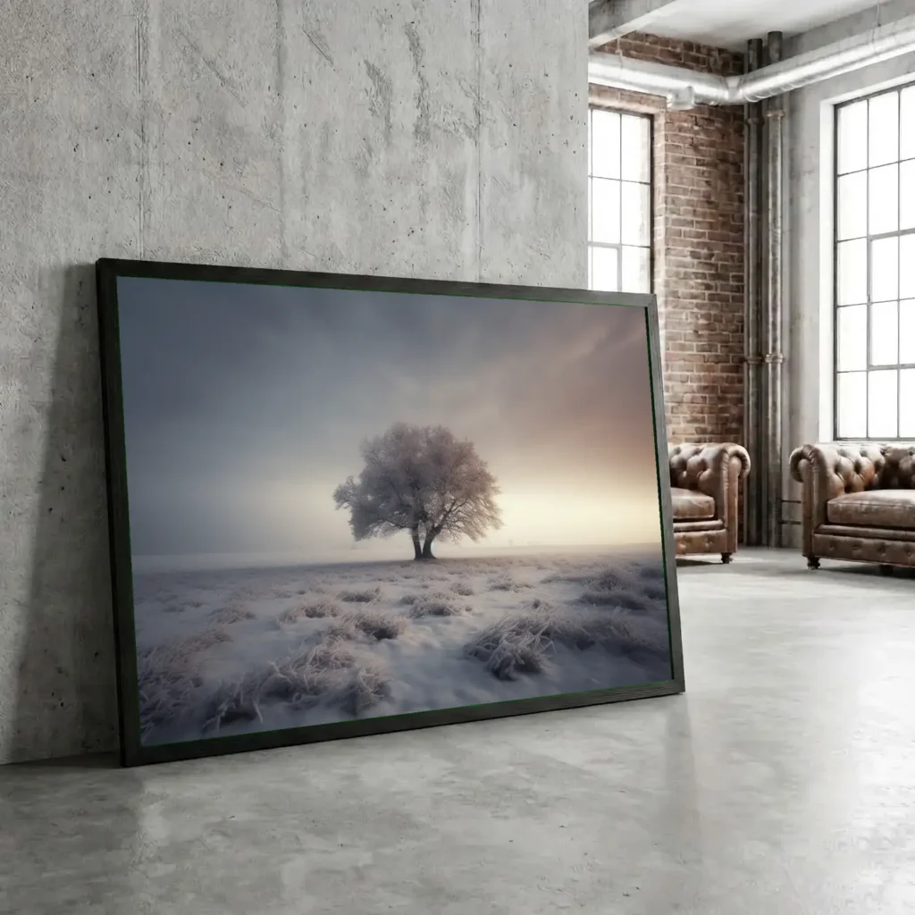 Arbre en hiver, Islande en situation décorative