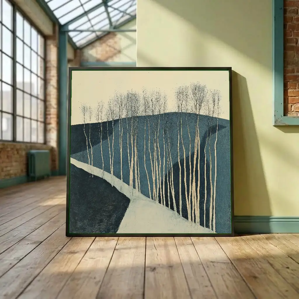 Arbres en hiver en situation décorative