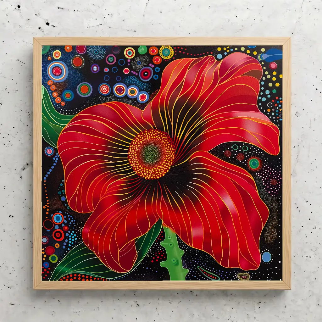 Coquelicot sur fond noir