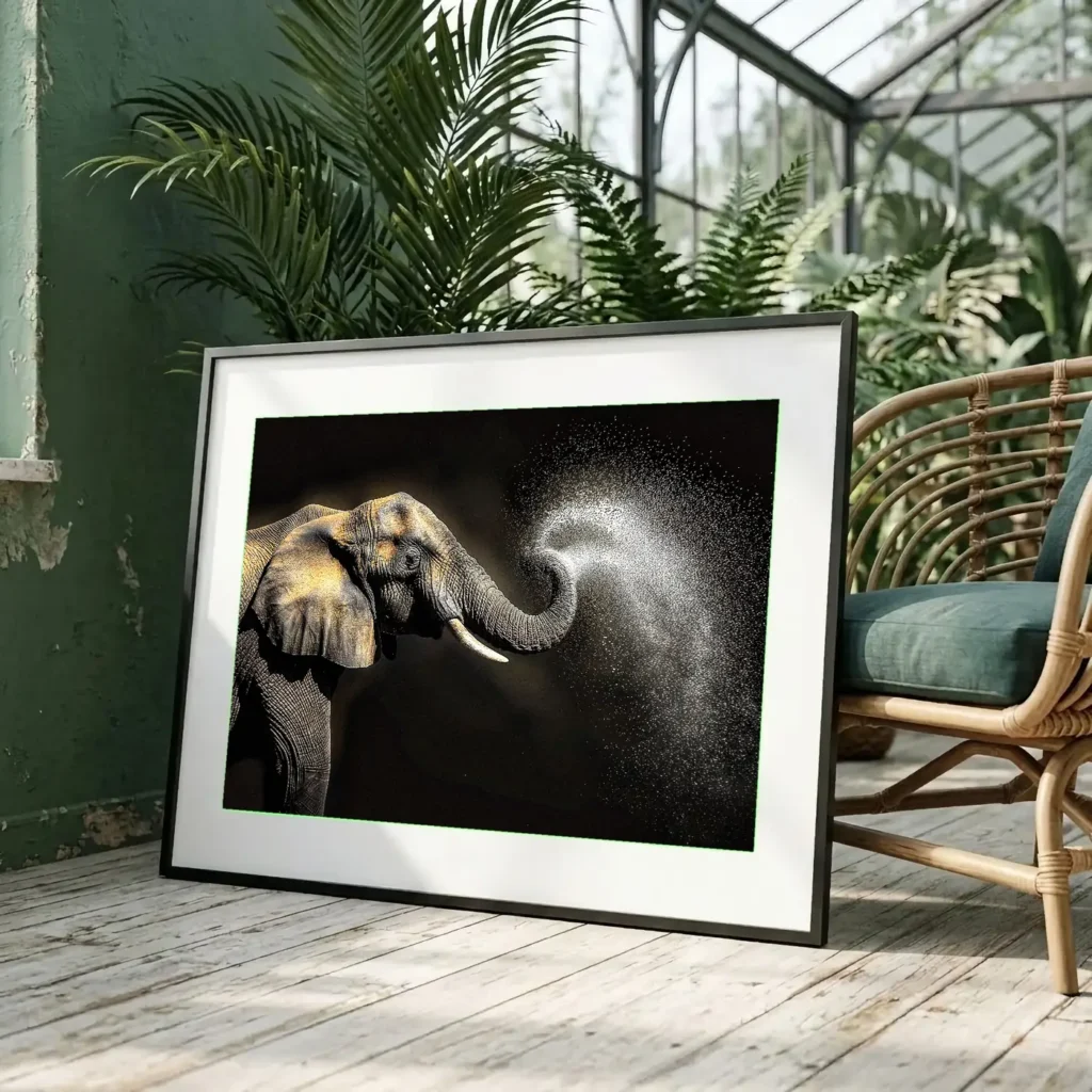 Éléphant en action