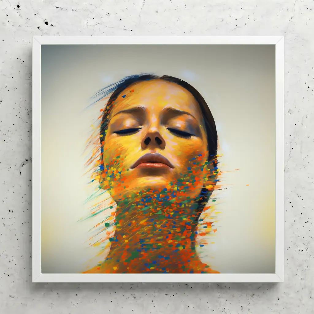 Femme aux yeux fermés