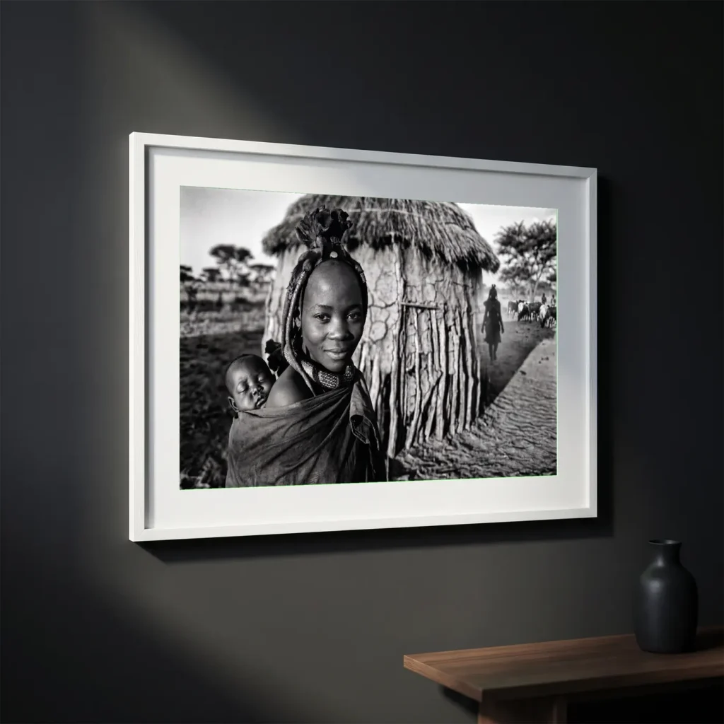 Femme Himba, Namibie en situation décorative
