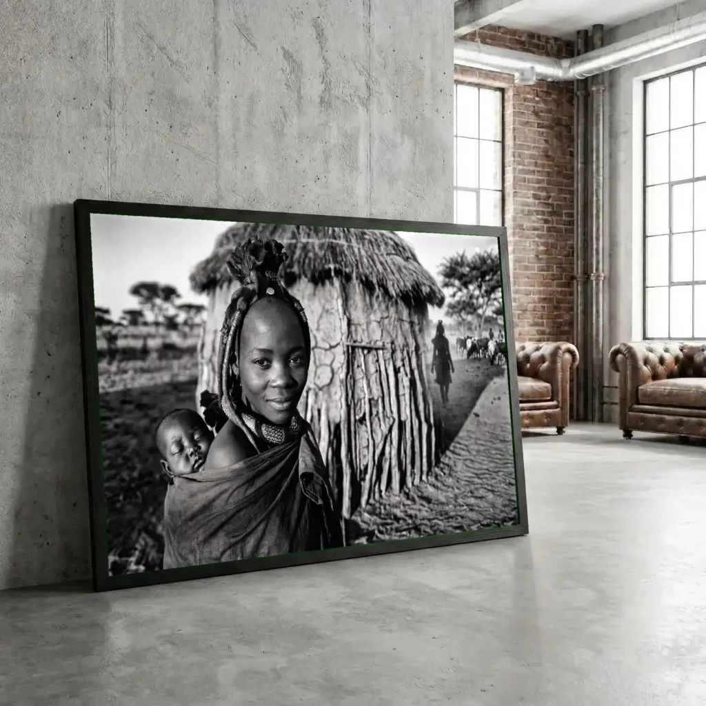 Femme Himba, Namibie en situation décorative