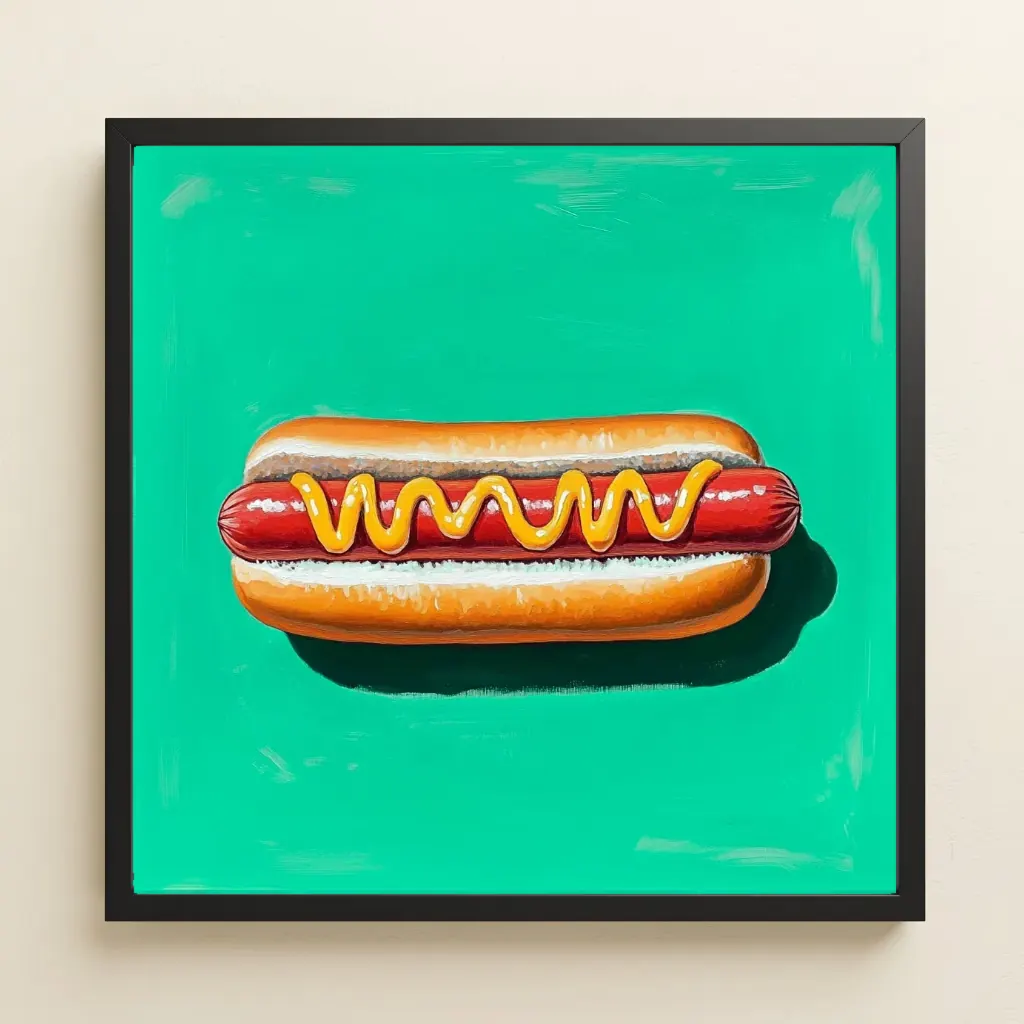 Hot-dog sur fond vert