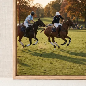 Finition et assemblage du cadre d’art pour L'Élan du Polo