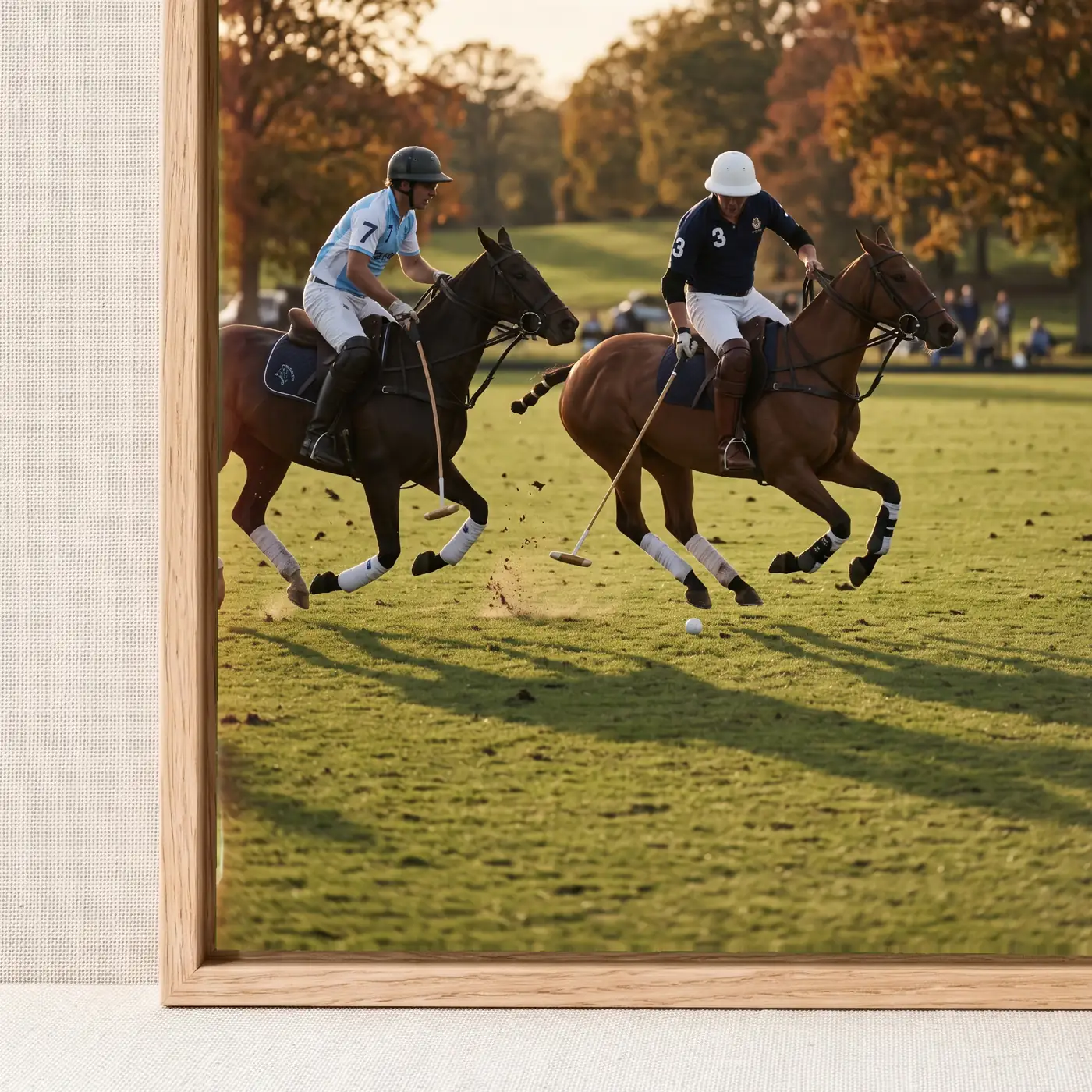 Finition et assemblage du cadre d’art pour L'Élan du Polo