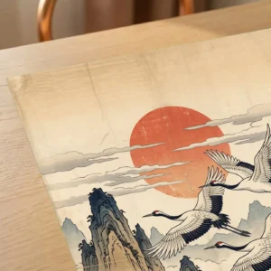 Tirage d’art L'Envol des Grues sur papier mat musée à plat