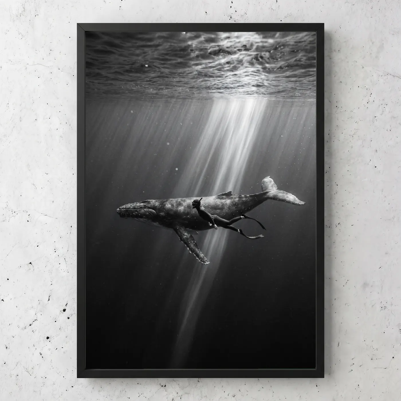 Tableau d’art L'Éveil des Abysses encadré - Tirage d’art contemporain