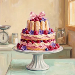 Œuvre originale La Charlotte Framboise - Galerie Maiiart