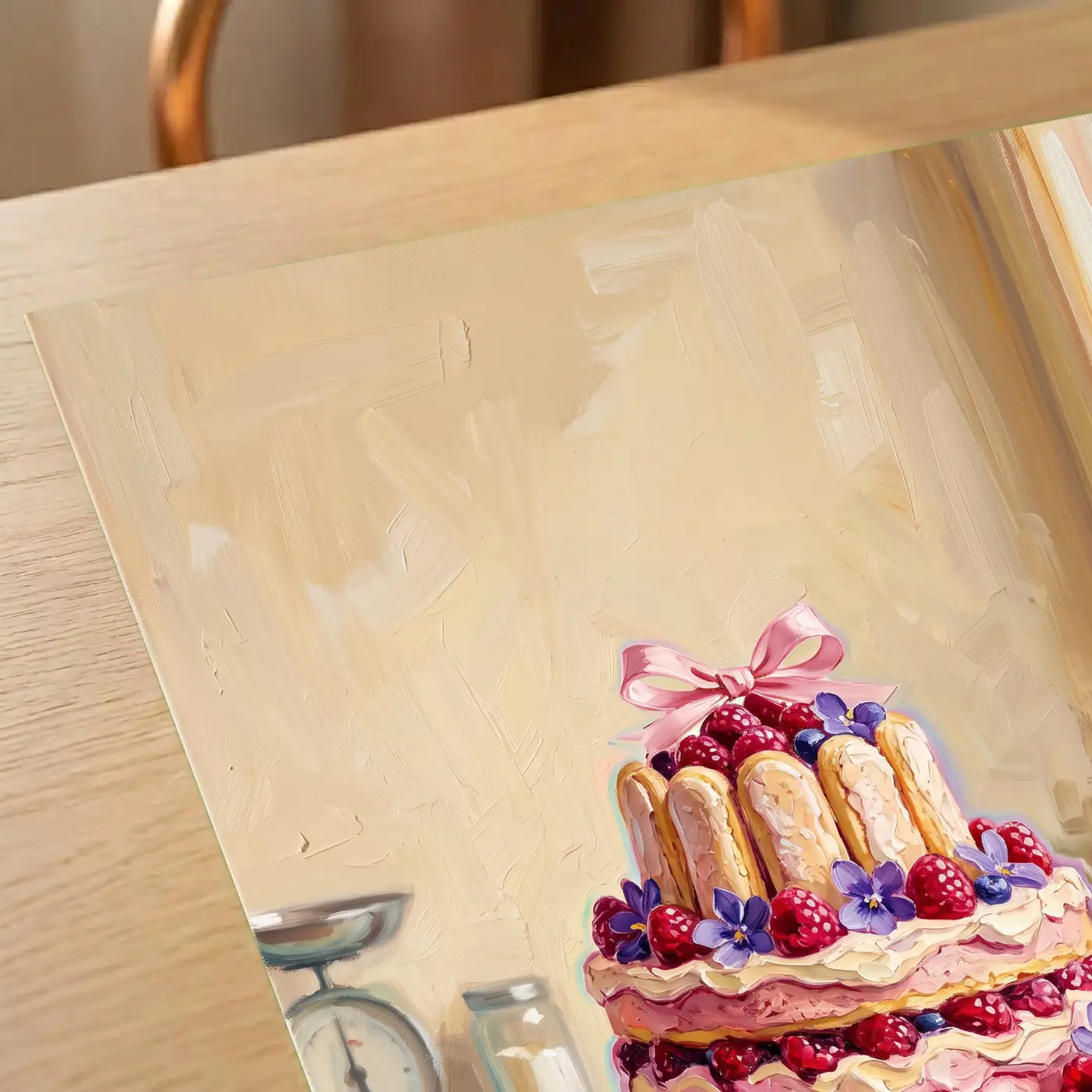 Tirage d’art La Charlotte Framboise sur papier mat musée à plat