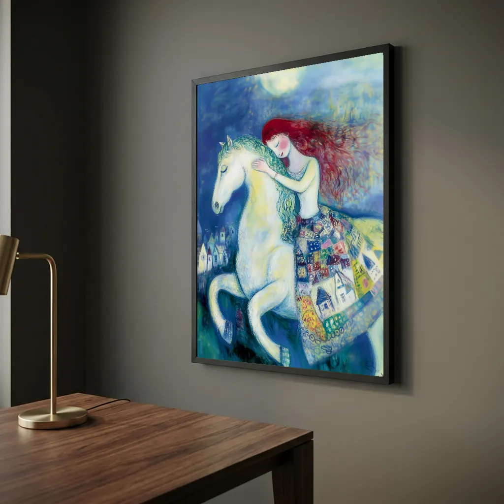La Jeune Fille au Cheval Blanc en situation décorative