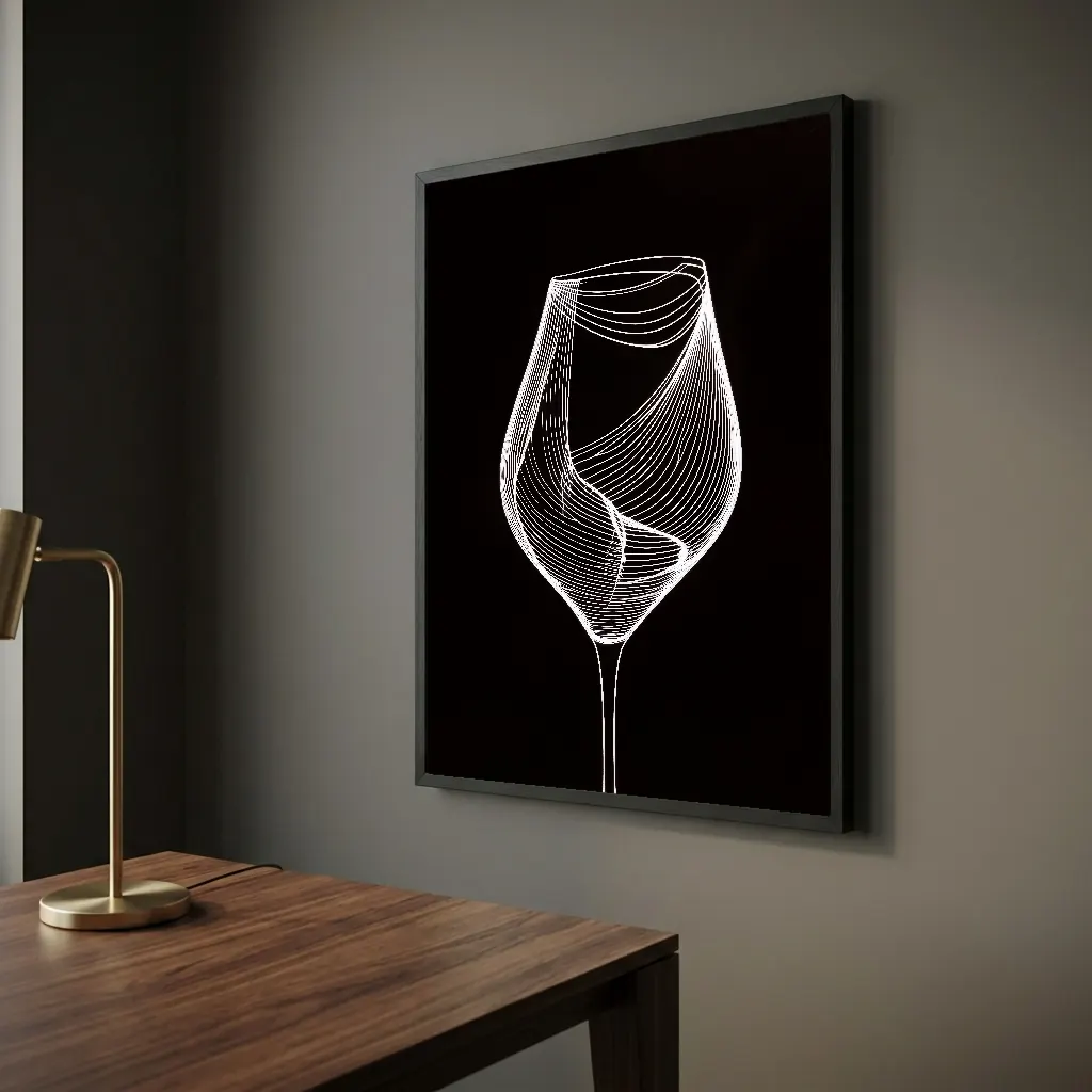 La ligne et le vin II en situation décorative