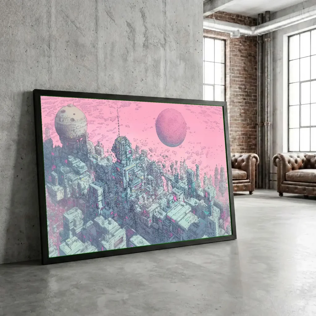 La lune rose en situation décorative