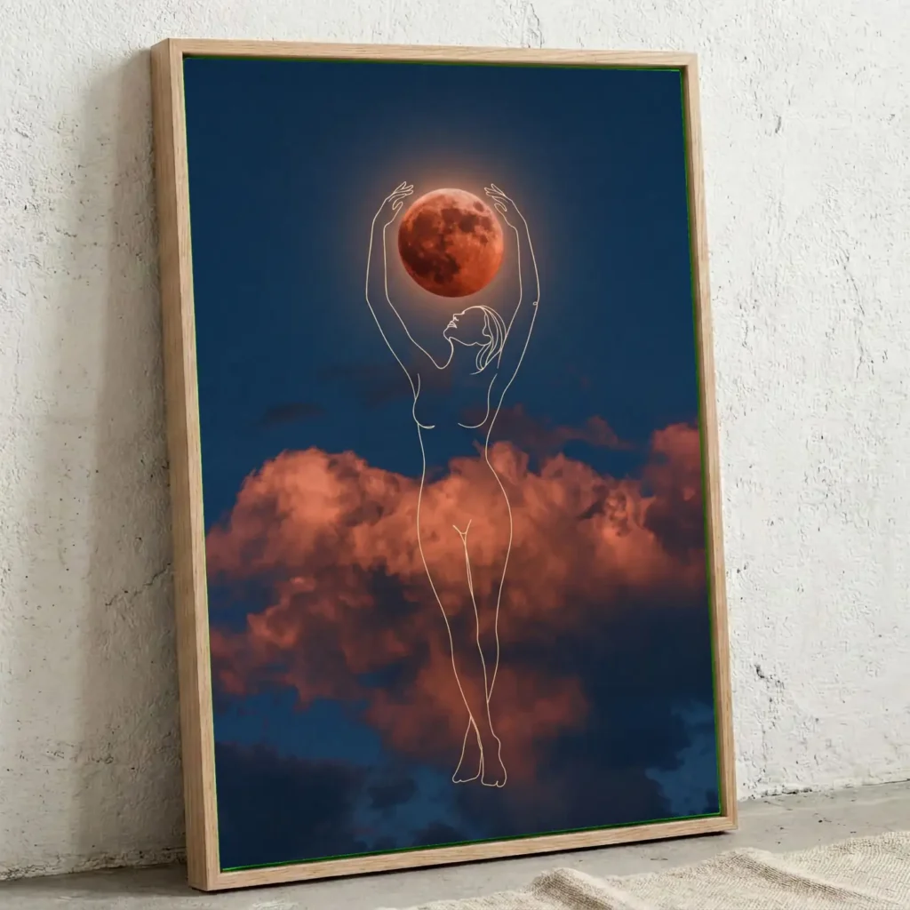 La lune rousse en situation décorative