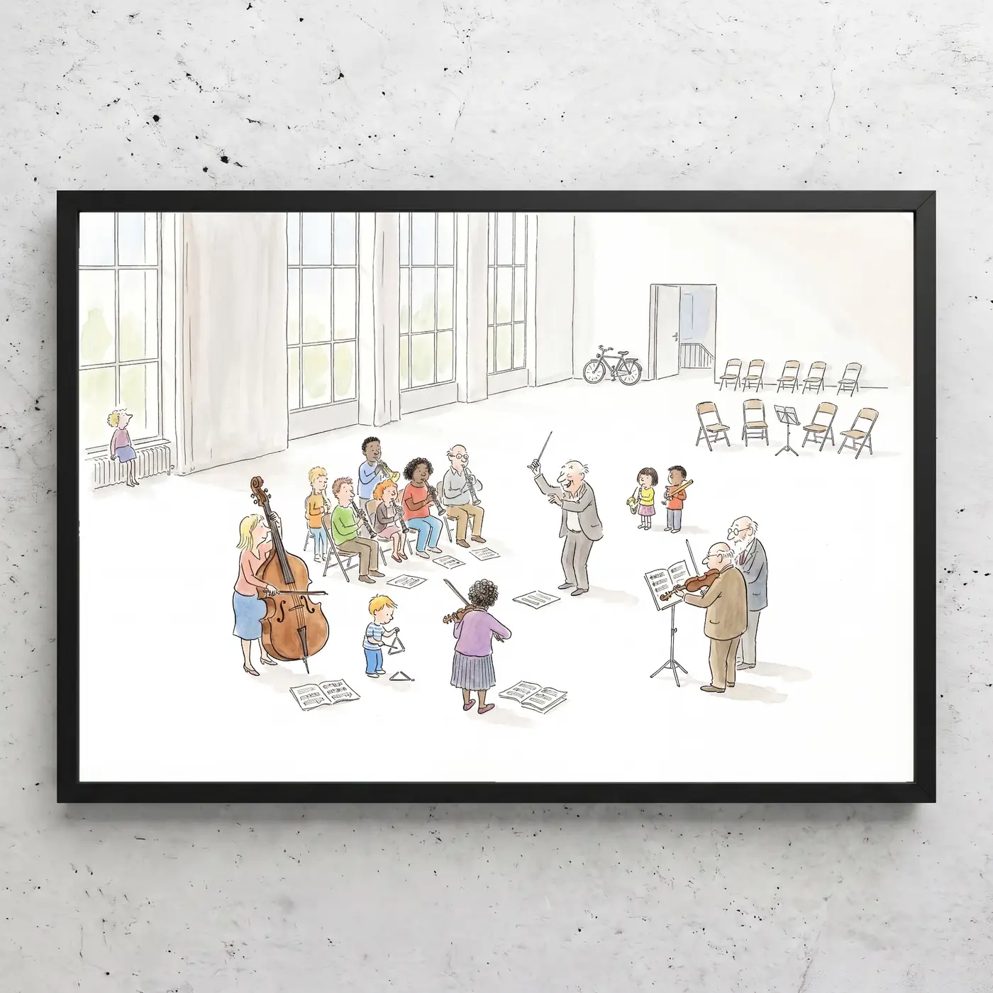 Tableau d'art La petite symphonie encadré - Tirage d'art contemporain