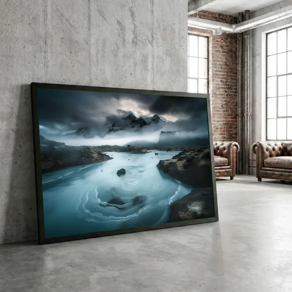 Lac gelé, Islande en situation décorative
