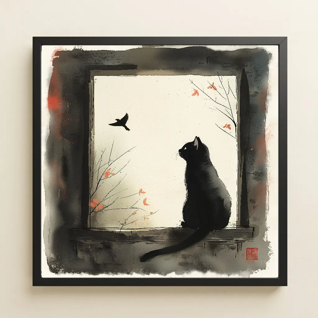 Le chat et l'oiseau