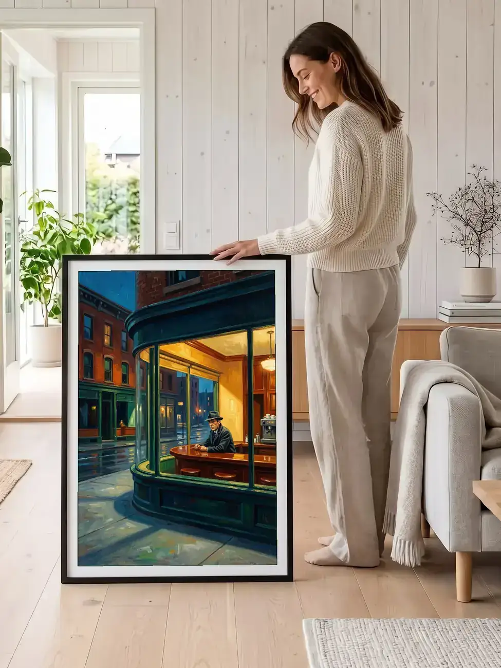 Mise en situation de Le Comptoir du Soir à échelle humaine dans un intérieur d’architecte