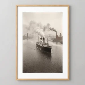 Tableau d’art Le Géant de l'Hudson encadré - Tirage d’art contemporain