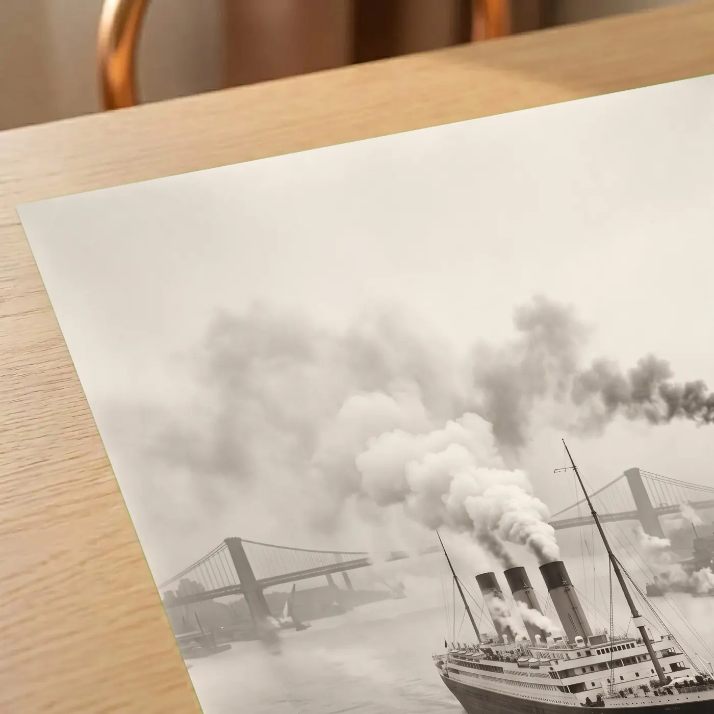 Tirage d’art Le Géant de l'Hudson sur papier mat musée à plat