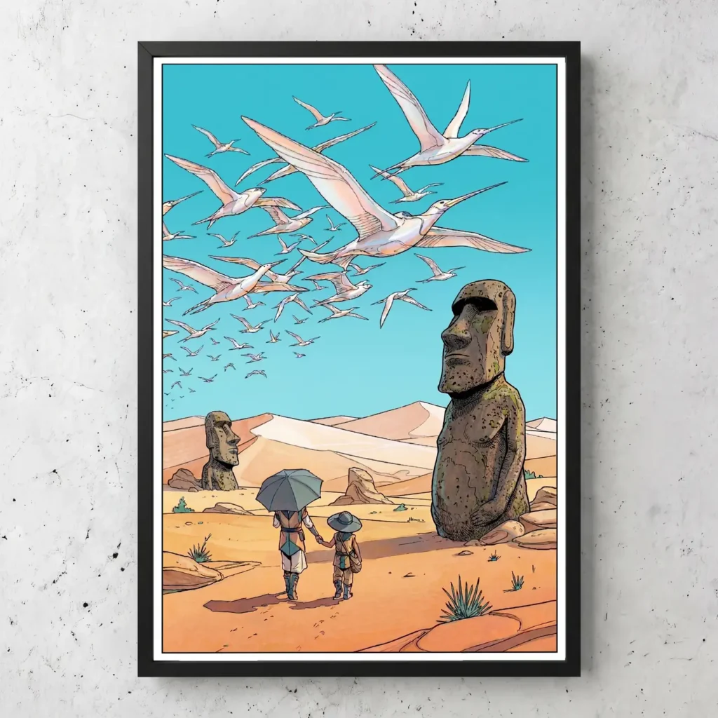 Tableau d'art Le Grand Passage des Ailes encadré - Tirage d'art contemporain
