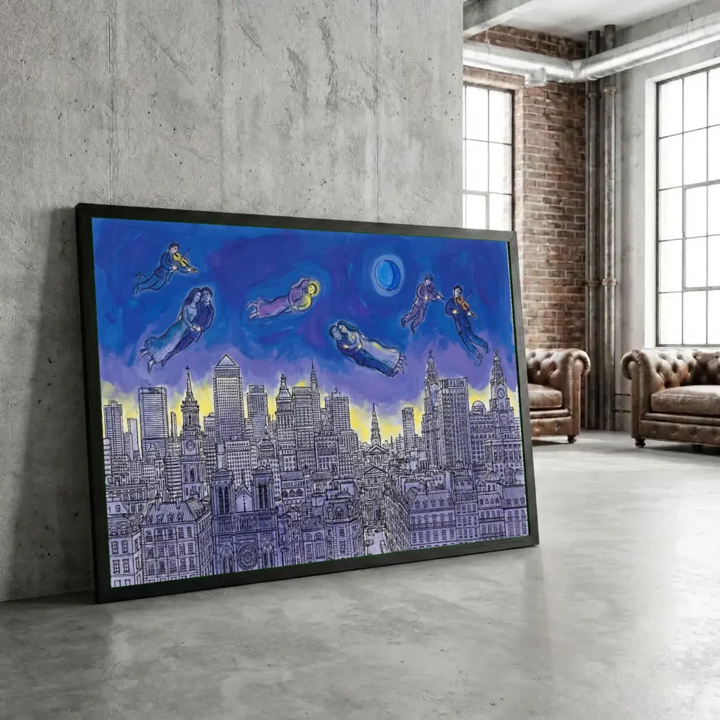 Le rêve bleu en situation décorative